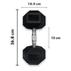 thumbnail image 5 of Infinité Mancuerna Hexagonal De 20Kg IF-LEHK20 (PAR), 5 of 5