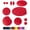 Red, variant on Repair Patches for Jackets, Tent, Shoe, Air Mattress, PVC Gear - Waterproof, Self-Adhesive, Tear-Cold-Heat-Resistant, Down Puffer Coat (11 Pieces, Red)