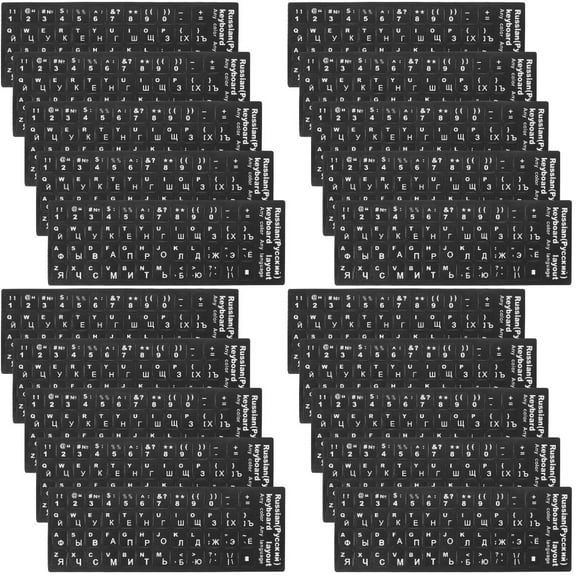 4 Pieces Laptop Replacement Keys Keyboard Film 18.00X6.50X0.10CM Black