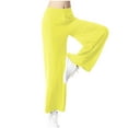 thumbnail image 6 of Elainilye Fashion Wide Leg Yoga Pants for Women Loose High Waist Workout Leggings Casual Trousers Yoga Gym Pants,Yellow, 6 of 8