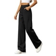 thumbnail image 5 of Oksale Khaki Pants for Women High Waisted Chino Pants with Pockets Trendy Vintage Loose Straight Leg Dress Pants Lightweight Trendy Trousers Black M, 5 of 8