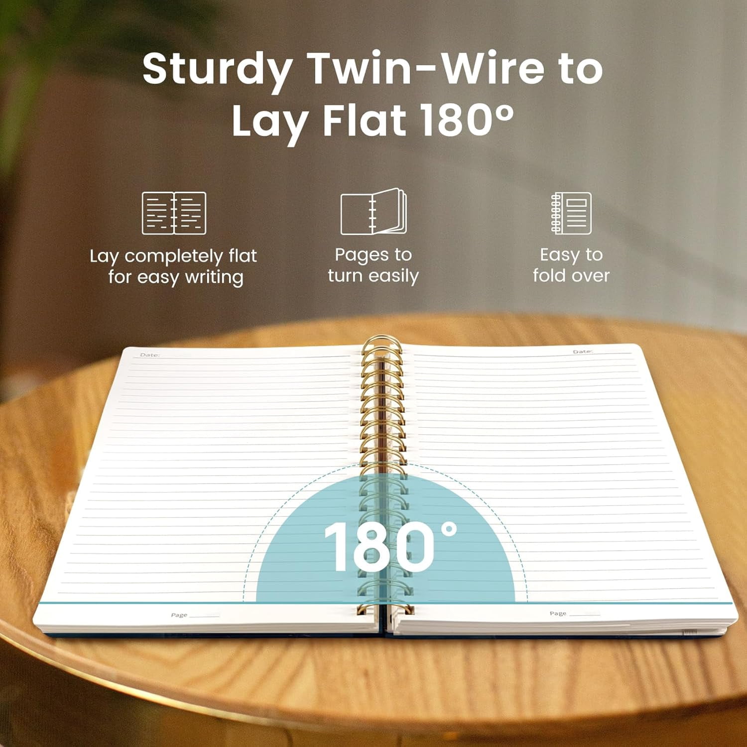 AP Lined Spiral Notebook Journal for Work, 300 Pages Thick B5 (7.1"x10") College Ruled Journal for Women & Writing, Hardcover Notebook for Note Taking, Perfect for Office Home School Supplies, Sunset