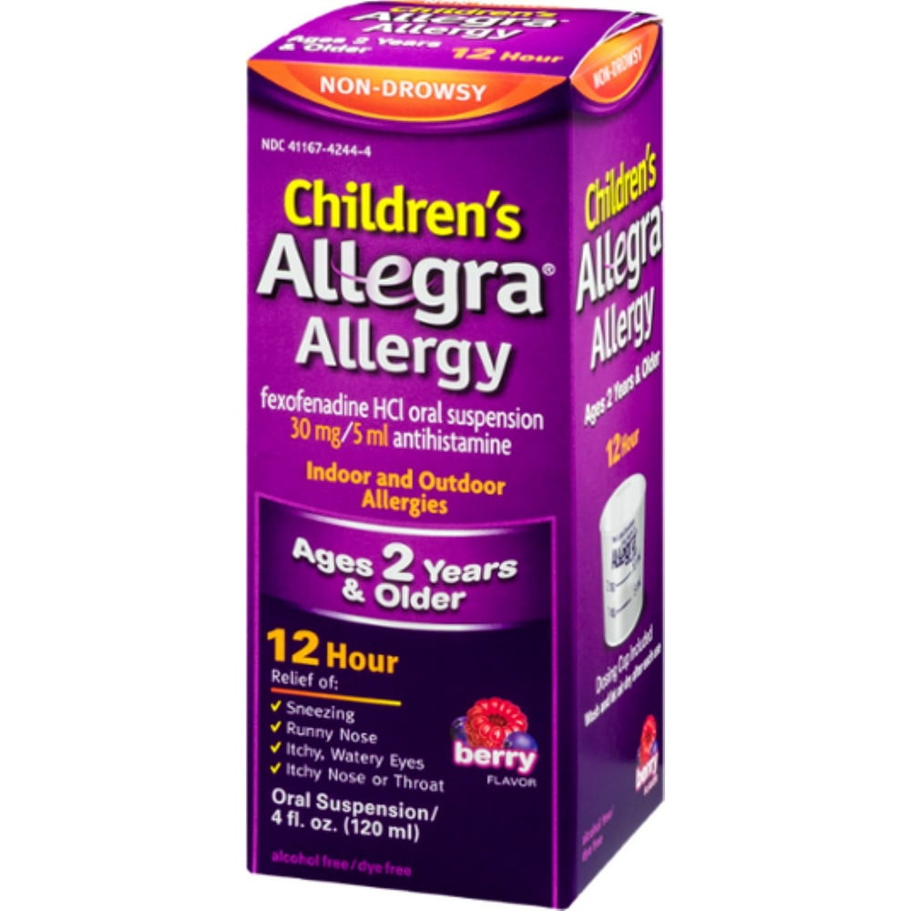 Allegra Children's Allergy Oral Suspension Berry Flavor 4 oz (Pack of 2