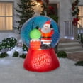 thumbnail image 2 of Gemmy Inflatable Santa Snow Globe Christmas LED Lighted Yard Decoration - 66 in, 2 of 2