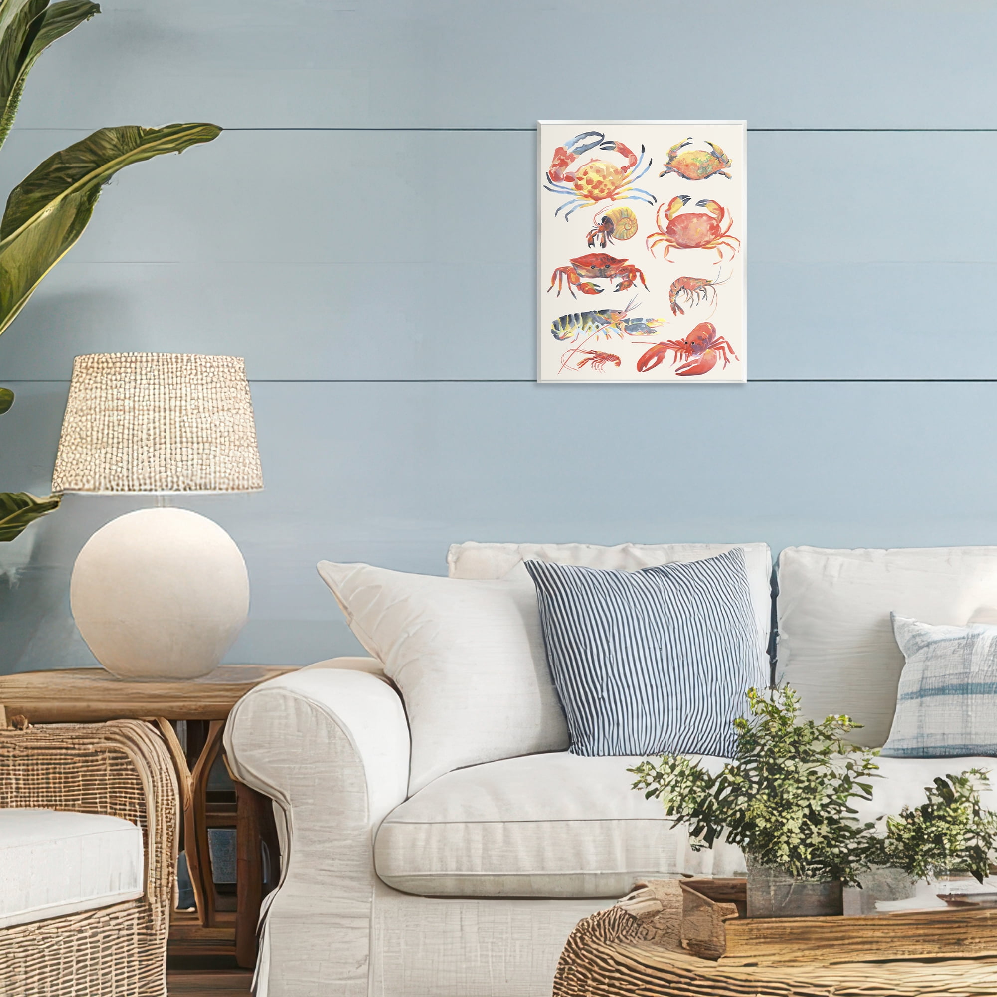 Stupell Industries Nautical Crustacean Collection Wall Plaque Art, design by June Erica Vess