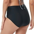 thumbnail image 3 of Aayomet Women High Waisted Bikini Bottoms Tummy Control Swimsuit Bottoms Ruched Full Coverage Swim Bottom High Rise Skirts,Black XL, 3 of 5