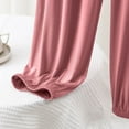 thumbnail image 3 of XuJwPNcy Cropped Pajama Pants for Womens Elastic Waisted Straight Leg Pjs Bottom Soft Comfy Sleepwear Loungewear, 3 of 4