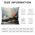 thumbnail image 5 of Creowell Square Plush Pillowcase Zen Water Lily Pillow Covers White Flower and Butterfly Stone in Water Throw Pillows, Asian Spa Outdoor Pillowcase Cushion Case Decor for Home Sofa Couch Bed, 5 of 5