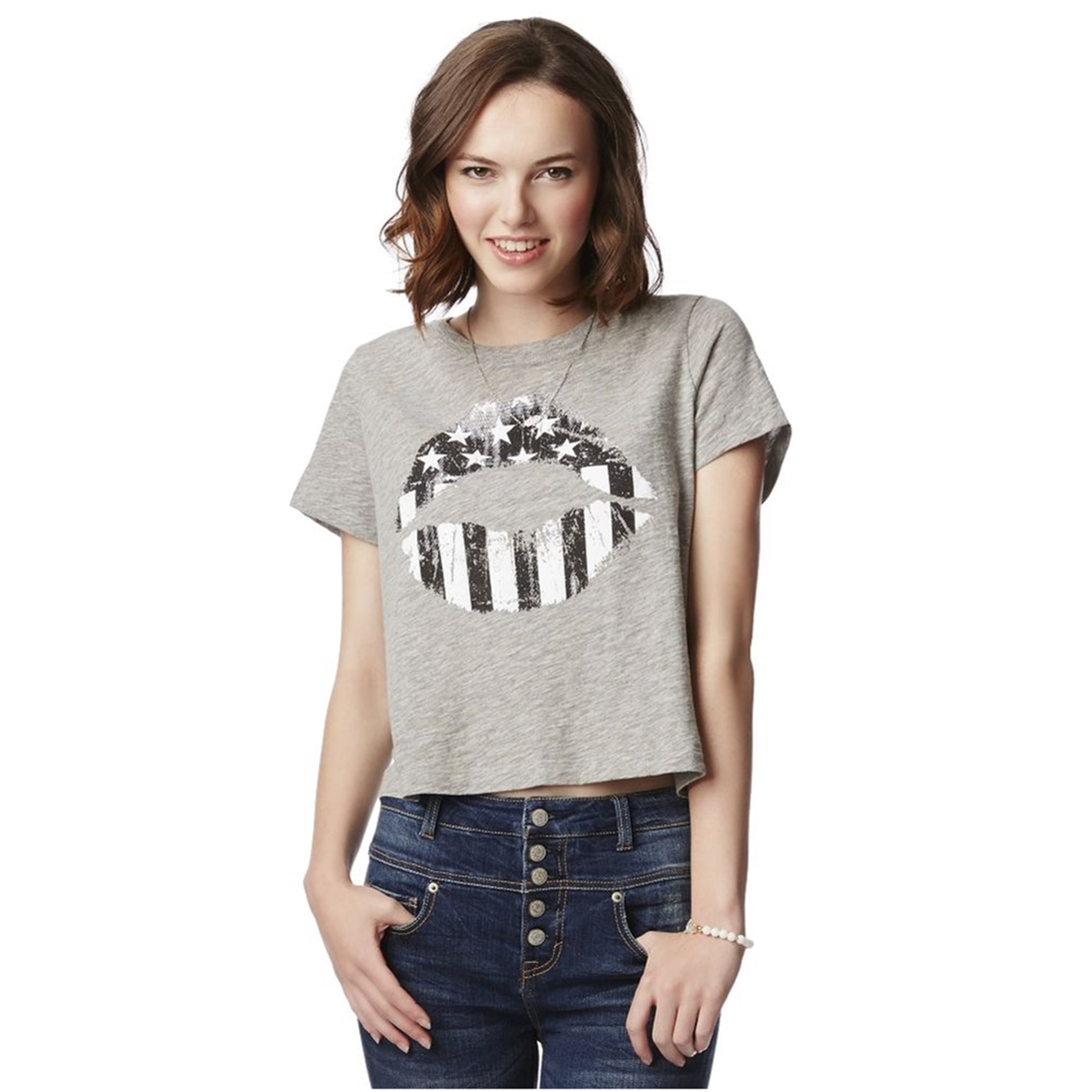 Aeropostale Womens American Kiss Boxy 