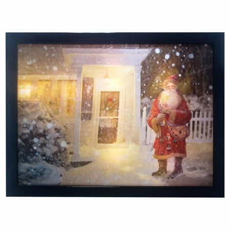 UPC 086131520907 product image for Kurt Adler 15.7-Inch Battery-Operated 3D LED Framed Christmas Scene and Santa Ar | upcitemdb.com