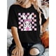 thumbnail image 1 of Playera Deportiva Manga Corta Mujer Dry-FitWomen's Fashion Pink Square Gumball Bunny Print T-Shirt, Simple Casual Round Neck Comfortable T-Shirt, Women's Casual Sports Outdoor T-ShirtFather's Day, M, 1 of 6