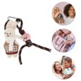 thumbnail image 4 of Unique Bargains 1 Pc Handbag Charm Cute Rope Handbag Accessories Coffee Color, 4 of 6