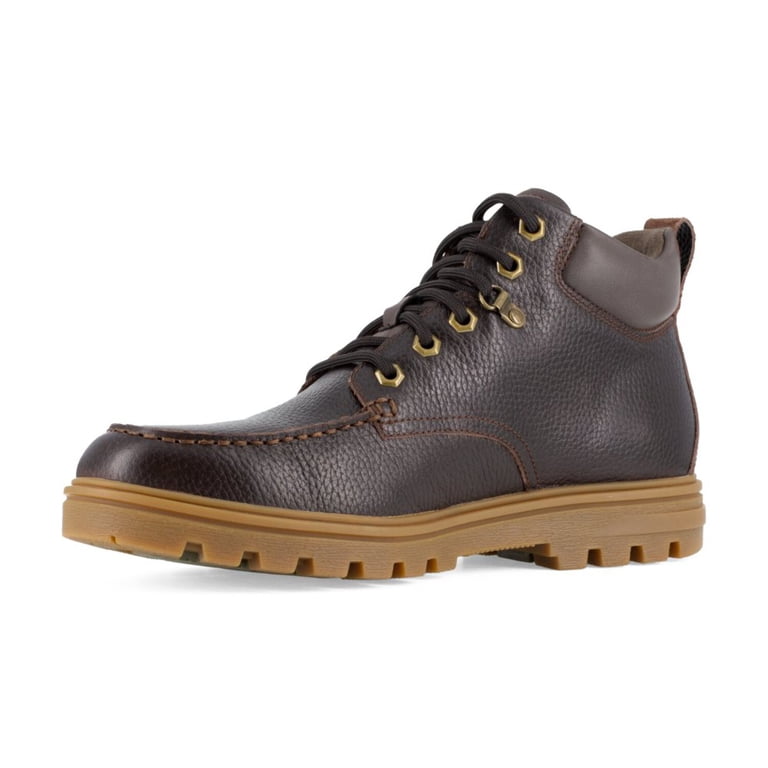 Rockport Works Shoes Size 9 M Brown Leather Moc Toe Slip Resistant Lace Up Mens 13 M Rockport Eureka Brown Leather Lace Up Walking  main image 4