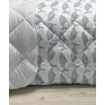 thumbnail image 3 of Whale Down Alternative Comforter, Animal Silhouettes with Different Designs Curved Lines Dots and Chevrons, Microfiber Quilt for All Season, 5 Sizes, Slate Blue Peach Black, by Ambesonne, 3 of 3