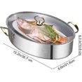 thumbnail image 2 of Casserole à Poisson Ovale Vapeur avec Couvercle - Design Multi-Usage, 2 of 5