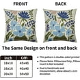 thumbnail image 4 of Spring Blue Floral Pillow Covers 18x18 Set of 2 dark Green Blue Pink Flower Modern Aesthetic Print Decorative Throw Pillow Cases Outdoor Seasonal Summer Farmhouse Decoration for Sofa Couch Bed, 4 of 6