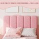 thumbnail image 4 of Cama Plataforma Tapizada para Niñas con Cabecera de Terciopelo Rosa - Listones de Madera Resistentes - Fácil Montaje, Silenciosa, Sin Necesidad de Somier- Twin XL, rosa, 4 of 6