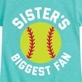 thumbnail image 3 of Instant Message - Biggest Fan Sister - Girls Fitted Short Sleeve Tee, 3 of 6