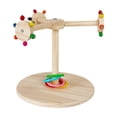 thumbnail image 2 of Perchas para loros Soporte de madera para loros Juguete para pájaros Juguete de ejercicio Soporte de mesa Percha giratoria para pájaros Juguete para, 2 of 8