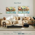 thumbnail image 4 of Elephant Stock San Diego City Landmarks Grunge Wall Art - Horizontal Canvas Wall Art - Living Room Wall Decor - Places Canvas - Beige And Gray Decor - 39" x 26", 4 of 8