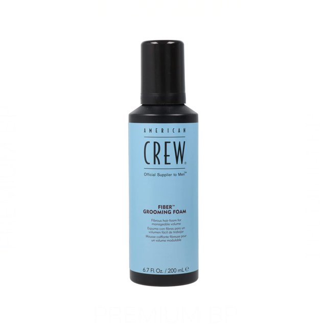 Espuma de aseo de fibra capilar American Crew para hombre, 200 ml