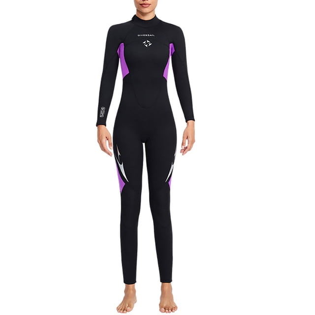 Naiovety DIVE SAIL Trajes de neopreno de 3MM Traje de buceo de neopreno SCR Pantalones largos de manga larga Traje de surf resistente al desgaste para Deportes acuáticos Púrpura L Naiovety OD003296-24