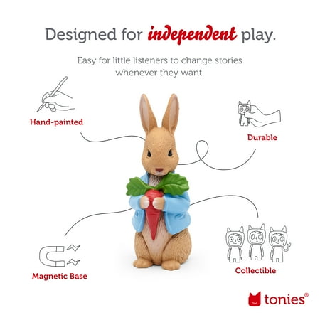 Tonies Peter Rabbit, Audio Play Figurine for Portable Speaker, Small, Multicolor, Plastic