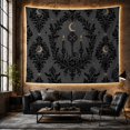 thumbnail image 6 of Ornate Damask Floral with Scrollwork Candelabra Candles Sits, Spooky Gothic for Gothic Decor Fans, Dark Art Decor, Halloween Gift, Tapestry Wall Hanging for Bedroom and Dorm, 6 of 7