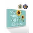 thumbnail image 2 of Sunflowers Wall Art for Living Room,Canvas Picture Wall Decor for Bathroom Bedroom,Modern Bee You Are My Sunshine Teal Green Painting Artwork for Office Kitchen Hallway Dining Room Home Decor 16"x20", 2 of 8
