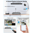 thumbnail image 4 of OOSSXX 4K PoE Security Camera System, 6CH Dome, 3TB HDD, Plug & Play, 4 of 12