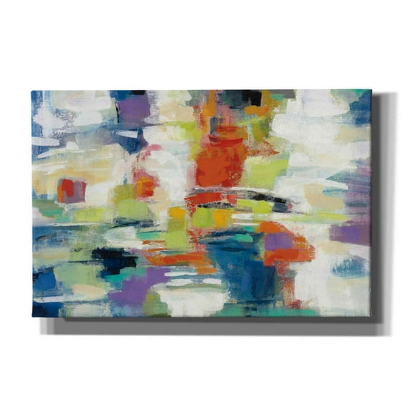 Epic Graffiti 'Island Town' by Silvia Vassileva, Canvas Wall Art, 60"x40"