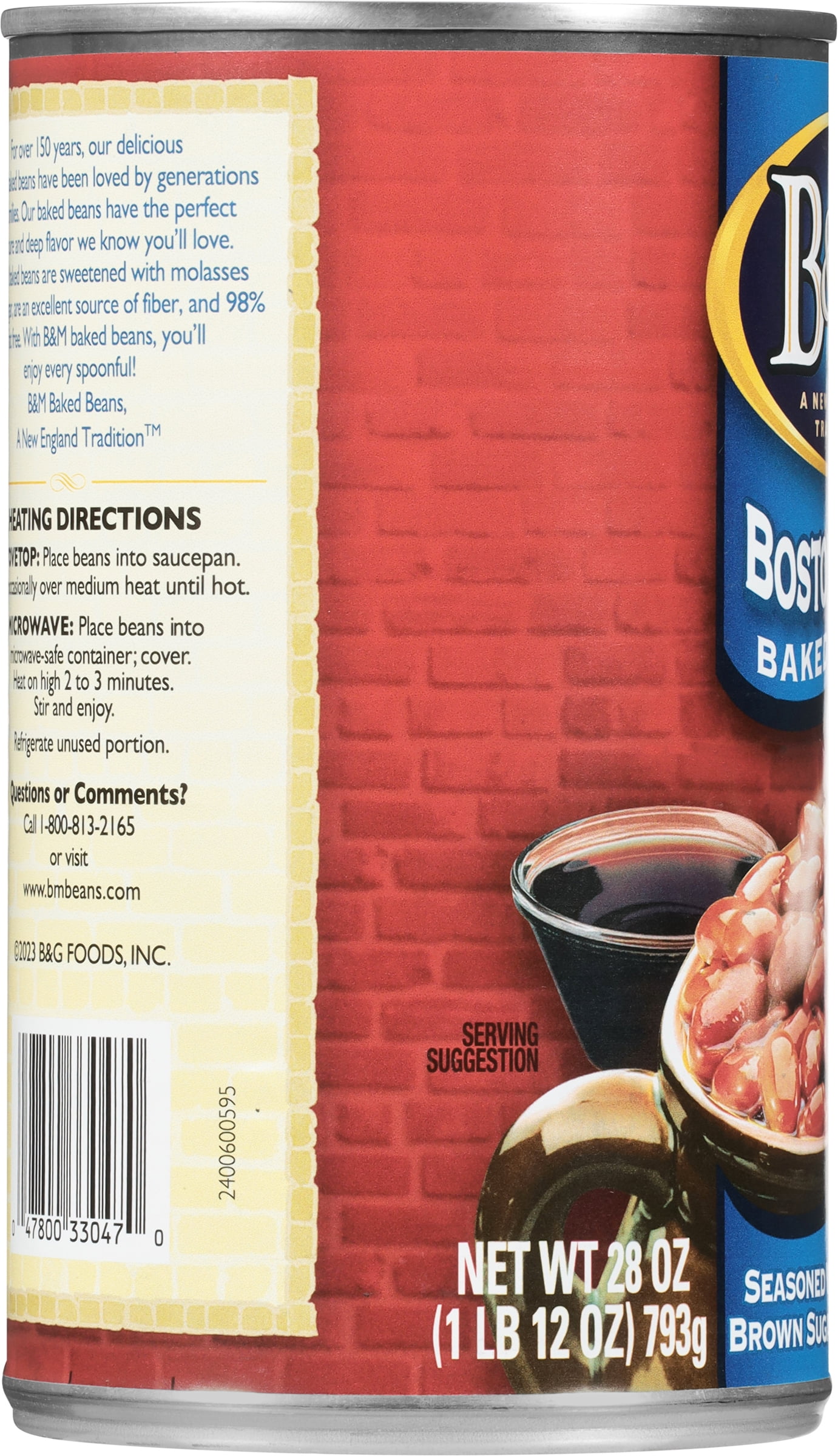 (3 pack) B&M Boston's Best Baked Beans, Shelf-Stable, 28 oz Can