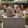 thumbnail image 2 of MINDYES 90 Gallon Deck Box, Home Decor Storage for Party Supplies, Outdoor Storage Box for Patio Furniture Cushions & Pool Floats, Beige, 2 of 8