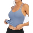 thumbnail image 5 of YouLoveIt Womens Tank Tops Cami Padded Sports Bra Women  Longline Camisole Sling tube top Vest Strappy Sports Bra Sports Vest for Women Cami Tank Tops Sleeveless Tank Tops, 5 of 8