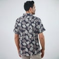 thumbnail image 2 of Men's JACHS NY Short Sleeve Linen Camp Shirt Color: Blue Hawaiian Size: L, 2 of 4