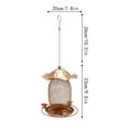 thumbnail image 3 of Squirrel Proof All Metal Bird Feeder, Outdoor Courtyard Hanging Feeder with Baffle, Durable Hummingbird Feeding Station for Garden Yard Wildlife Protection, 3 of 7