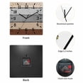 thumbnail image 2 of Brown Grey Wooden Wall Clock Silent Non Ticking, Vintage Stripe Farmhouse Wood Grain Ombre Square Wall Clocks Battery Operated, Decor Clock for Home Office, Living Room, Kitchen, 12 Inch, 2 of 9