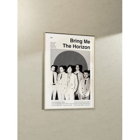 POSTER BMTH Minimal Print Pack, Bring Me The Horizon, Heavy Metal Vintage Music Poster Set, Monochrome Print Bundle, -UNFRAMED