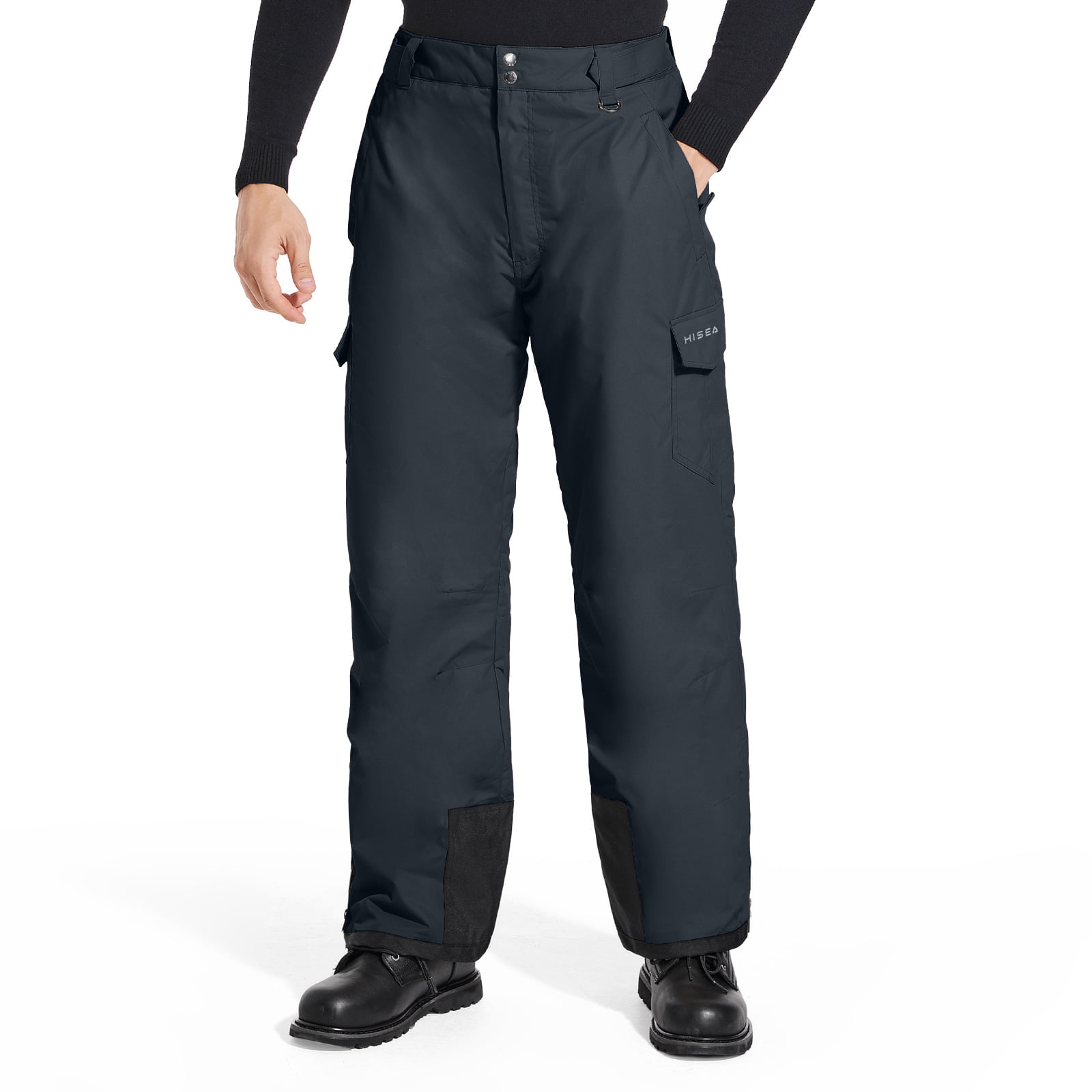 HISEA Mens Snow Cargo Pants Water-Resistant Insulated Ski Pants Soft ...