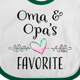 thumbnail image 4 of Inktastic Oma and Opa's Favorite- Heart Grandchild Boys or Girls Baby Bib, 4 of 4