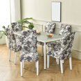 thumbnail image 3 of Chair Slipcover for Dining Room,Super Fit Parsons Chair Cover Removable Washable Anti-Dust Soft Spandex Printed Stretchy Chair Protector for Hotel Living Room Kitchen-2 Pcs-H, 3 of 8