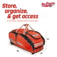 thumbnail image 3 of No Errors NO E2 Wheeled Catchers Gear Bag - Large Baseball and Softball Bag for Catcher’s Equipment with Fatboy Wheels, 3 of 6