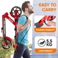 thumbnail image 5 of Hurtle Renegade Lightweight Foldable Teen and Adult Commuter Kick Scooter, Red, 5 of 6