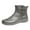 Grey, variant on Stylish Women's Ankle Boots Casual Lace Up Solid Color Flat Wide Mouth Comfortable Footwear for Large Sizes Short Boots