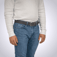 thumbnail image 3 of Smoky Mountain Titanium Distressed Leather Belt by Nickel Smart®, 3 of 7