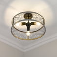 thumbnail image 4 of 3171-3SF BLK-CW-Golden Lighting-Bailey - 3 Light Semi-Flush Mount in Casual style - 10.38 Inches high by 17.5 Inches wide, 4 of 6