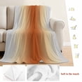 thumbnail image 5 of Burnt Orange Grey Ombre Blanket Soft Cozy Warm Throw Blanket for Couch, Plush Fuzzy Flannel Fleece Blankets for Sofa, Farmhouse Gradient Minimalist Bed Blankets Lightweight Gifts for Women, 30"x40", 5 of 9