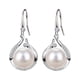 thumbnail image 1 of Gran Perla Pendientes Rhinestone Thin Dangle Plata Perla Elegante Rhinestone Pendientes Boda Mujeres Joyería Pendientes de perlas para las mujeres, 1 of 7