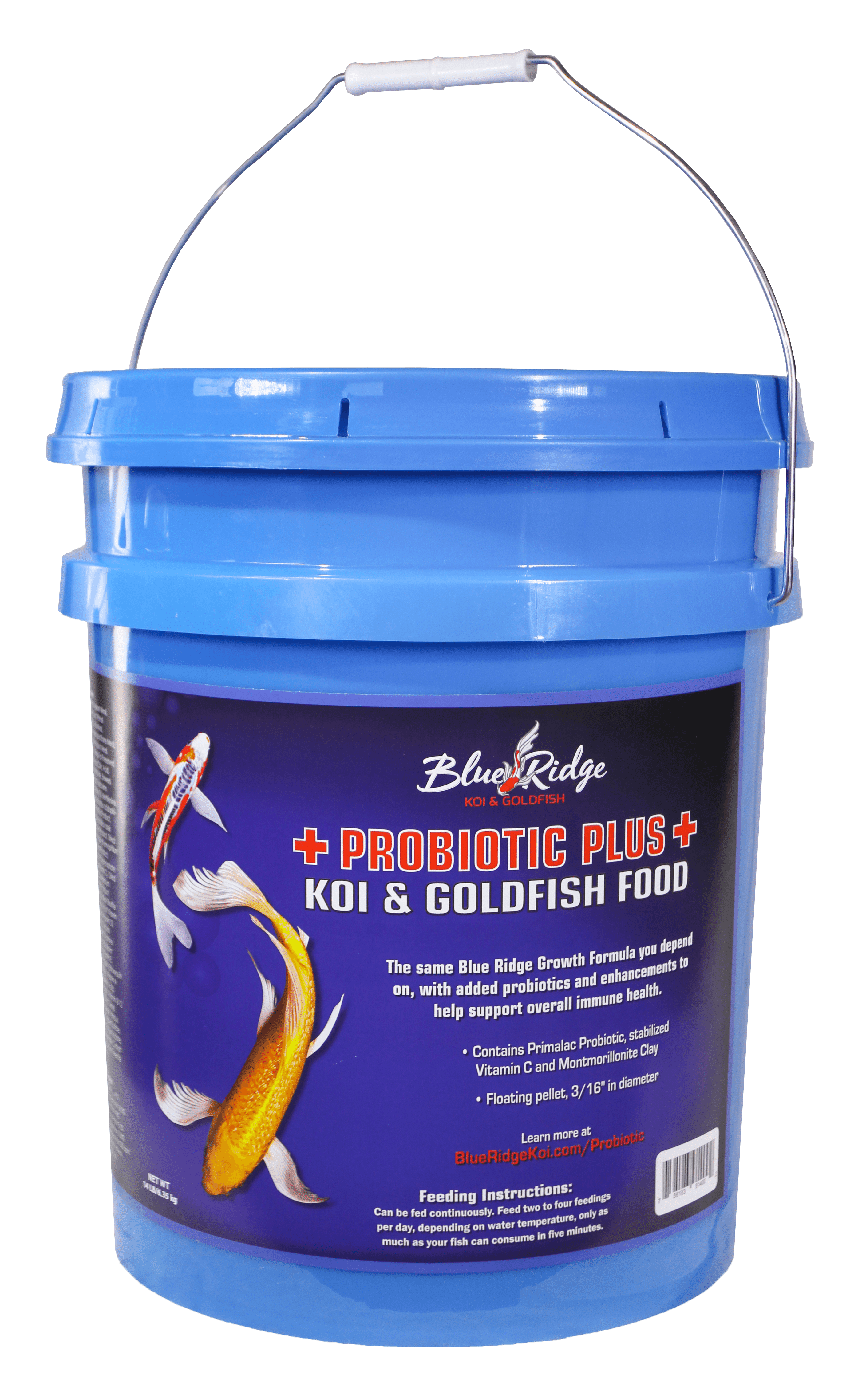 Blue Ridge Probiotic Plus Koi & Goldfish Food Fish Food Pellets, 14 lb