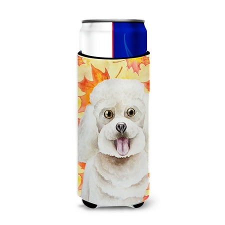 Bichon Frise Fall Michelob Ultra Hugger for slim cans